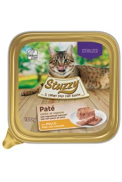 Vanička MISTER STUZZY Cat pro sterilizované kočky kuřecí 100 g