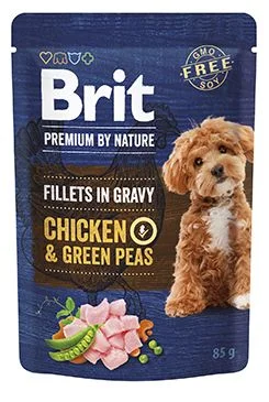 Brit Premium by Nature Adult Gravy Chicken/Green Peas - 24x85g