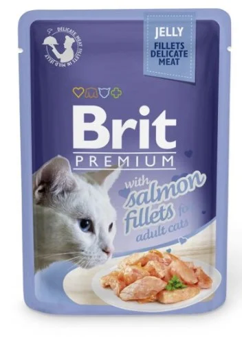 Kapsička BRIT Premium Cat Delicate Fillets in Jelly with Salmon 85g