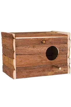 Hnízdící budka z přírodního dřeva pro andulky 30x20x20 cm