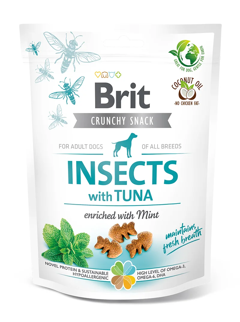Brit Care Dog Crunchy Cracker. Insects with Tuna enriched with Mint 200 g