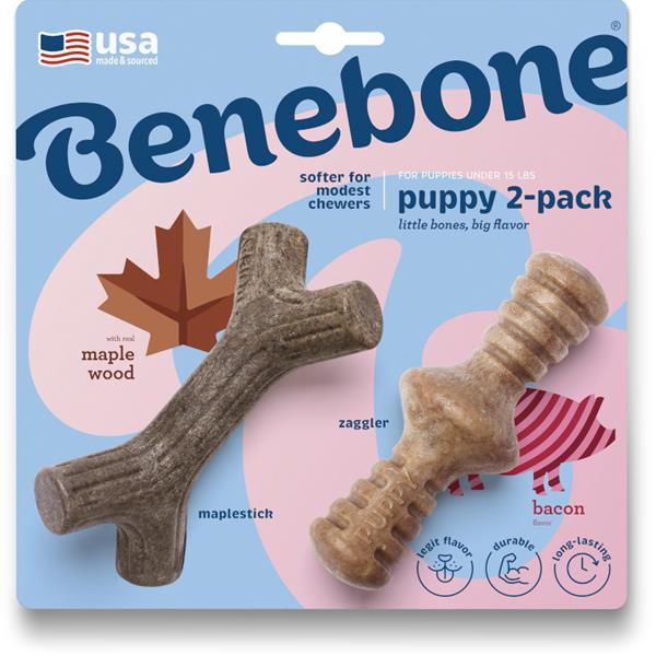 Benebone Puppy Maplestick Zaggler slanina  XS 2 ks