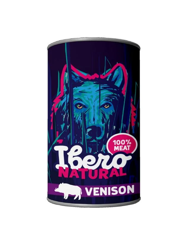 Ibero Natural Dog Konz. Adult Venison - 12x400g