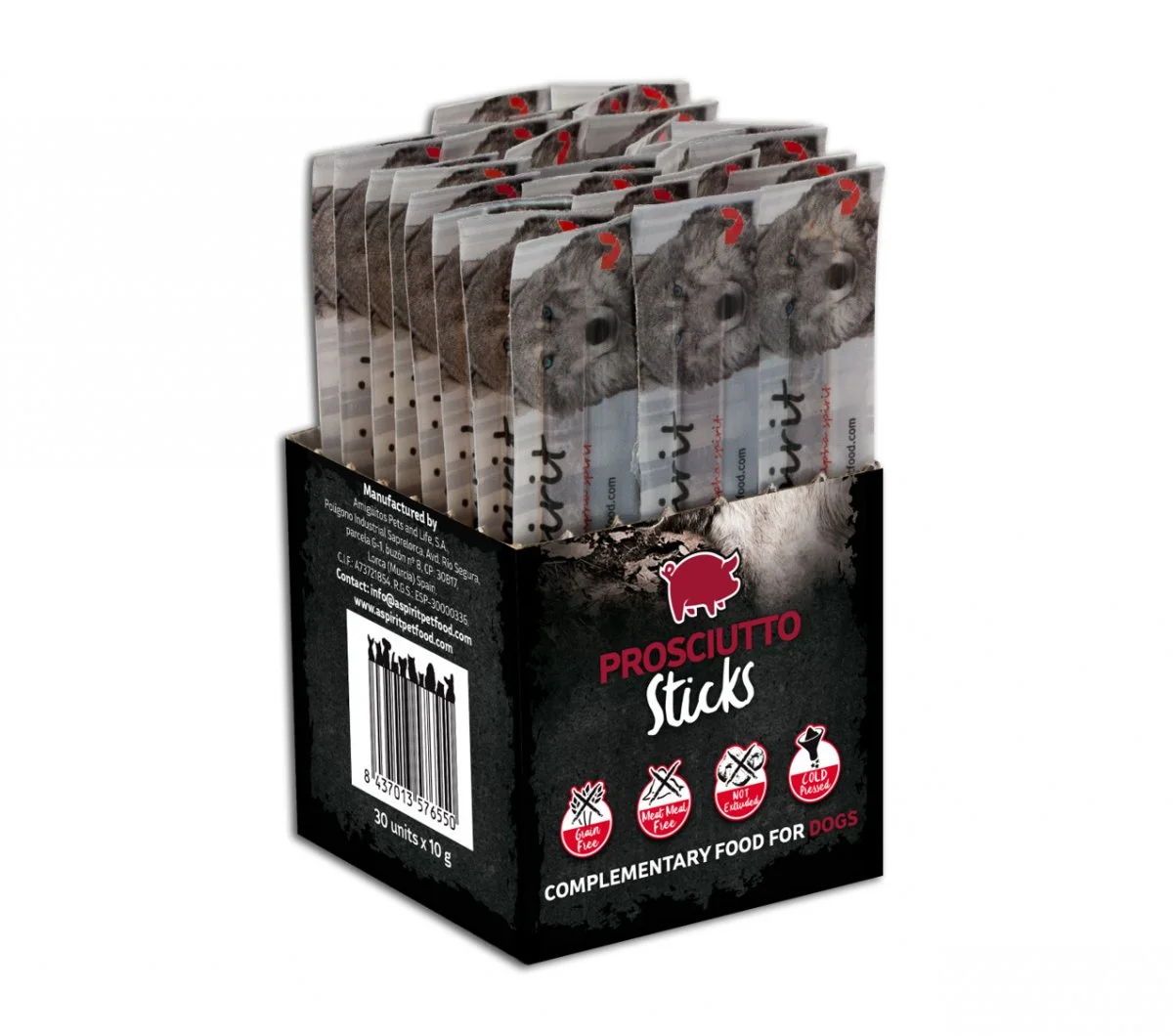 Alpha Spirit Dog Prosciutto Sticks 30 ks