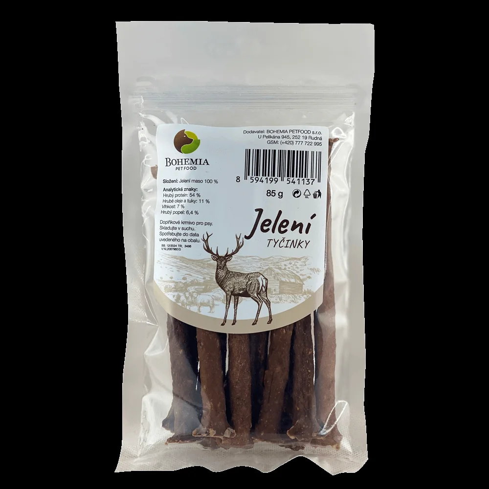 Bohemia Pet Food BOHEMIA Jelení tyčinky 85g