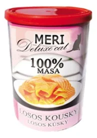 MERI Deluxe Cat losos kousky, konzerva 400g