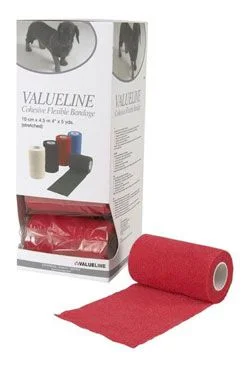 KRUUSE Obinadlo elast. VALUELINE 10cmx4,5m červené 1ks