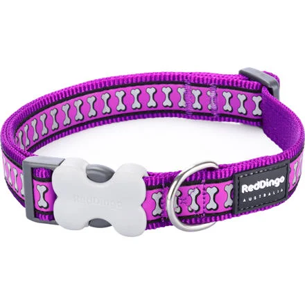 Obojek RD 15 mm x 24-37 cm - Bones Rfx - Fialová