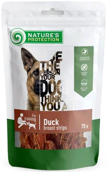 Nature's Protection Dog snack kachní proužky 75 g