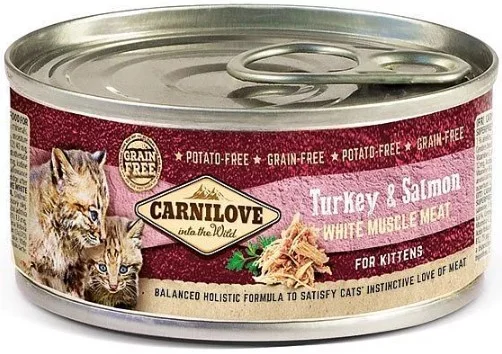 Carnilove White konz Mus Meat Turkey&Salmon Kitten 100g