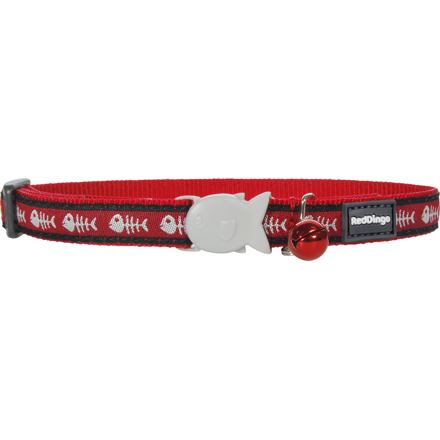 Obojek pro kočky - Fishbone Red