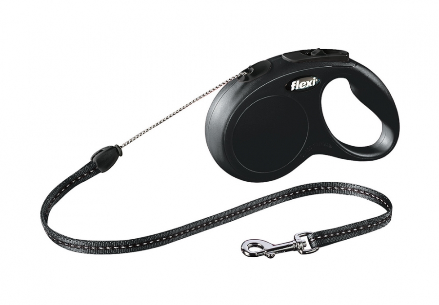 Vodítko FLEXI Classic NEW lanko 5 m/ 12 kg černá