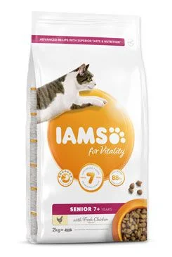 IAMS for Vitality Senior Cat Food with Fresh Chicken  2 kg