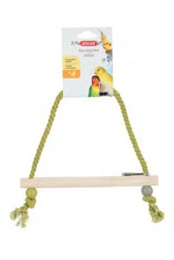 Houpačka pro ptáky dřevěná s provazem 27cm Zolux 1 ks