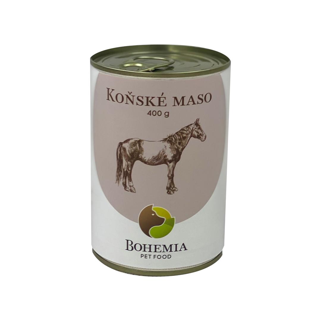 Bohemia Pet Food BOHEMIA Koňské maso ve vlastní šťávě 400g