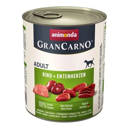 GRANCARNO Adult - hovězí, kachní srdce 800g 800g