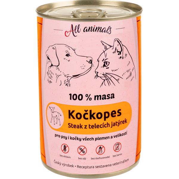 All Animals Kočkopes telecí jatýrka konzerva