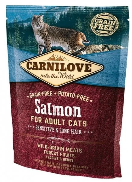 CARNILOVE Salmon Adult Cats Sensitive and Long Hair 400 g