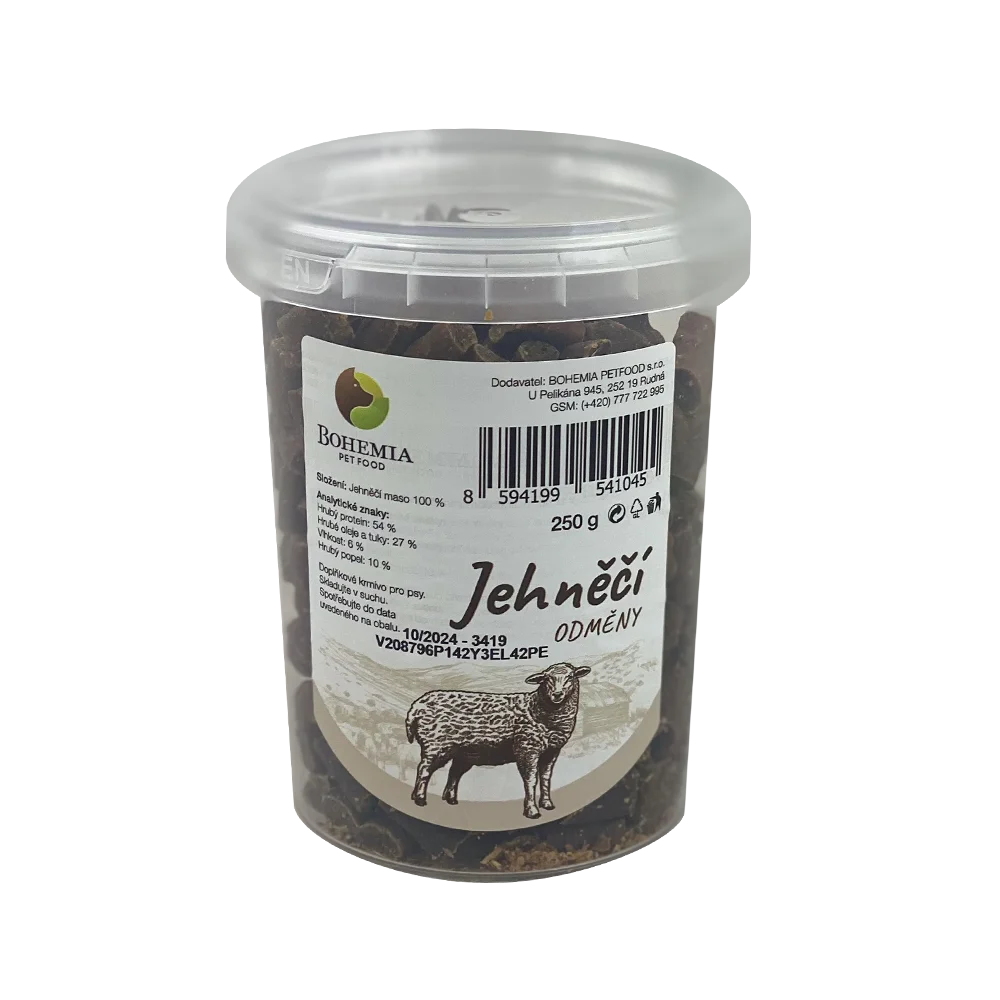 BOHEMIA PET FOOD Jehněčí odměny pro psy 250 g