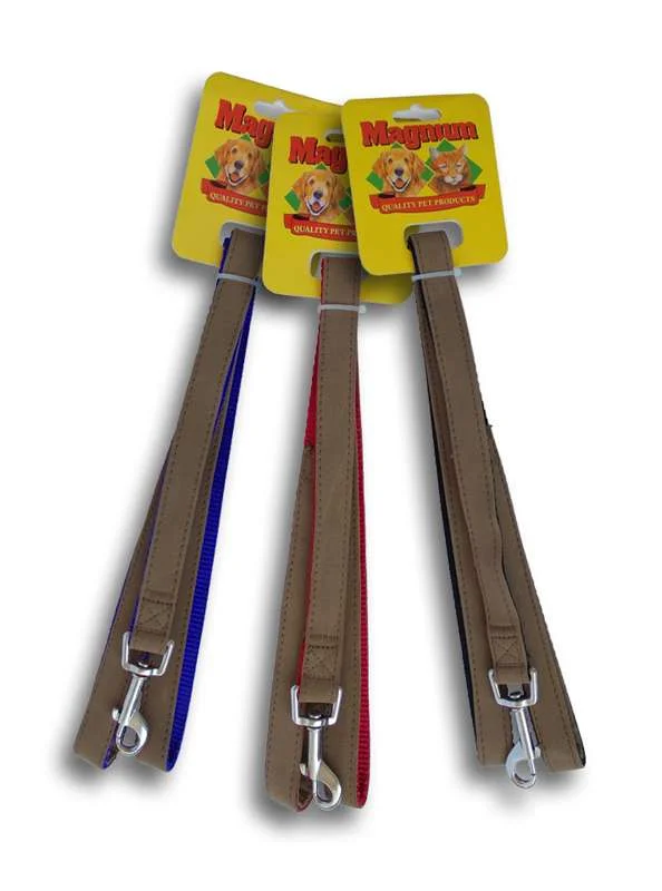 Magnum Vodítko nylon + kůže 20mm x 120cm