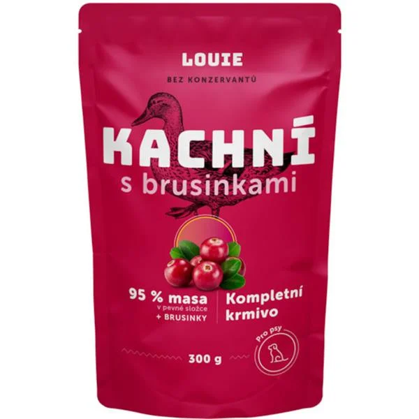 Louie Kompletní krmivo kachní s brusinkami pro psy
