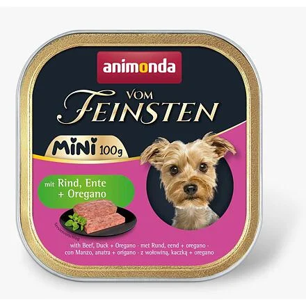 ANIMONDA paštika Vom Feinsten MINI - hovězí, kachna, oregáno pro psy 100g