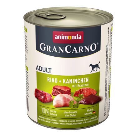 GRANCARNO Adult - králík + bylinky 800 g