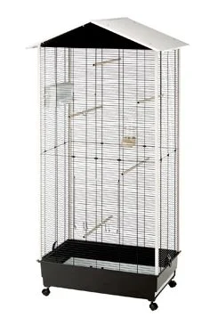 Voliéra NOTA 76,5x57x161,5cm pro malé ptáky černá FP 1 ks