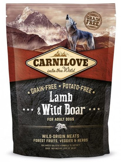 Carnilove krmivo pro dospělé psy jehněčí a kančí, 1,5 kg