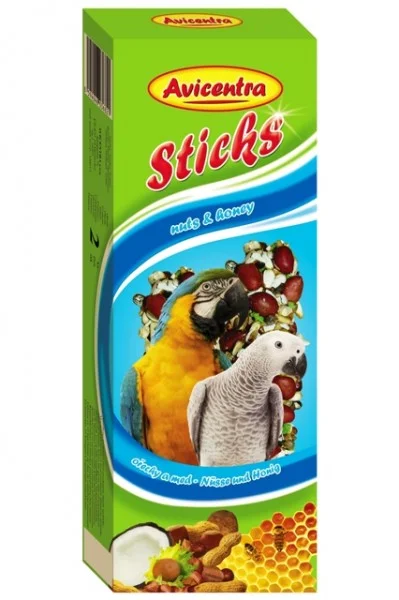 Avicentra tyčinky velký papoušek - ořech+kokos 2 ks