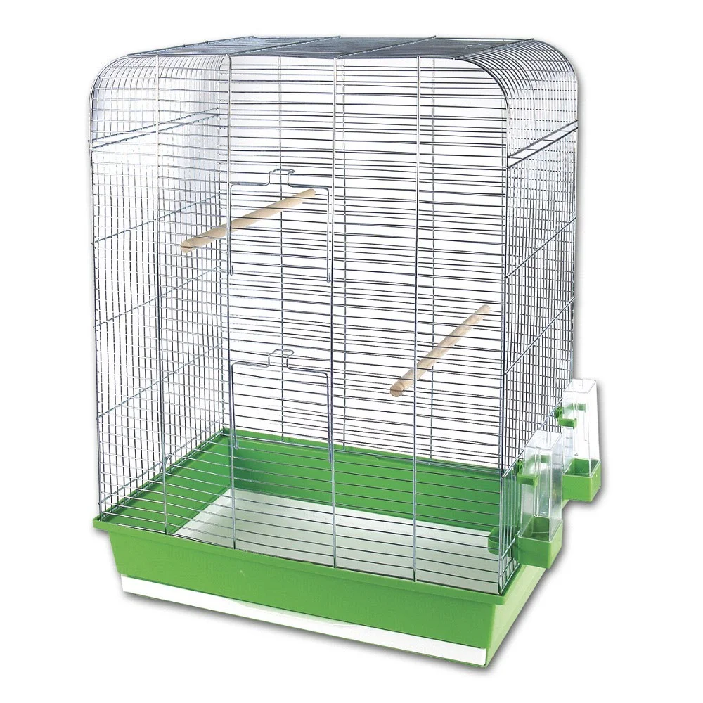 Klec pro střední a velké papoušky Nina III pozink, různé barvy dna