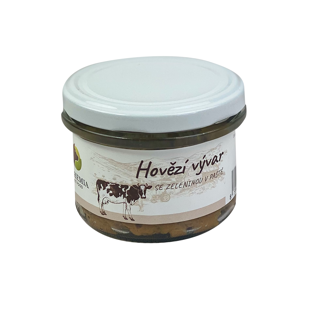Bohemia Pet Food BOHEMIA Hovězí vývar se zeleninou v pastě, 180g