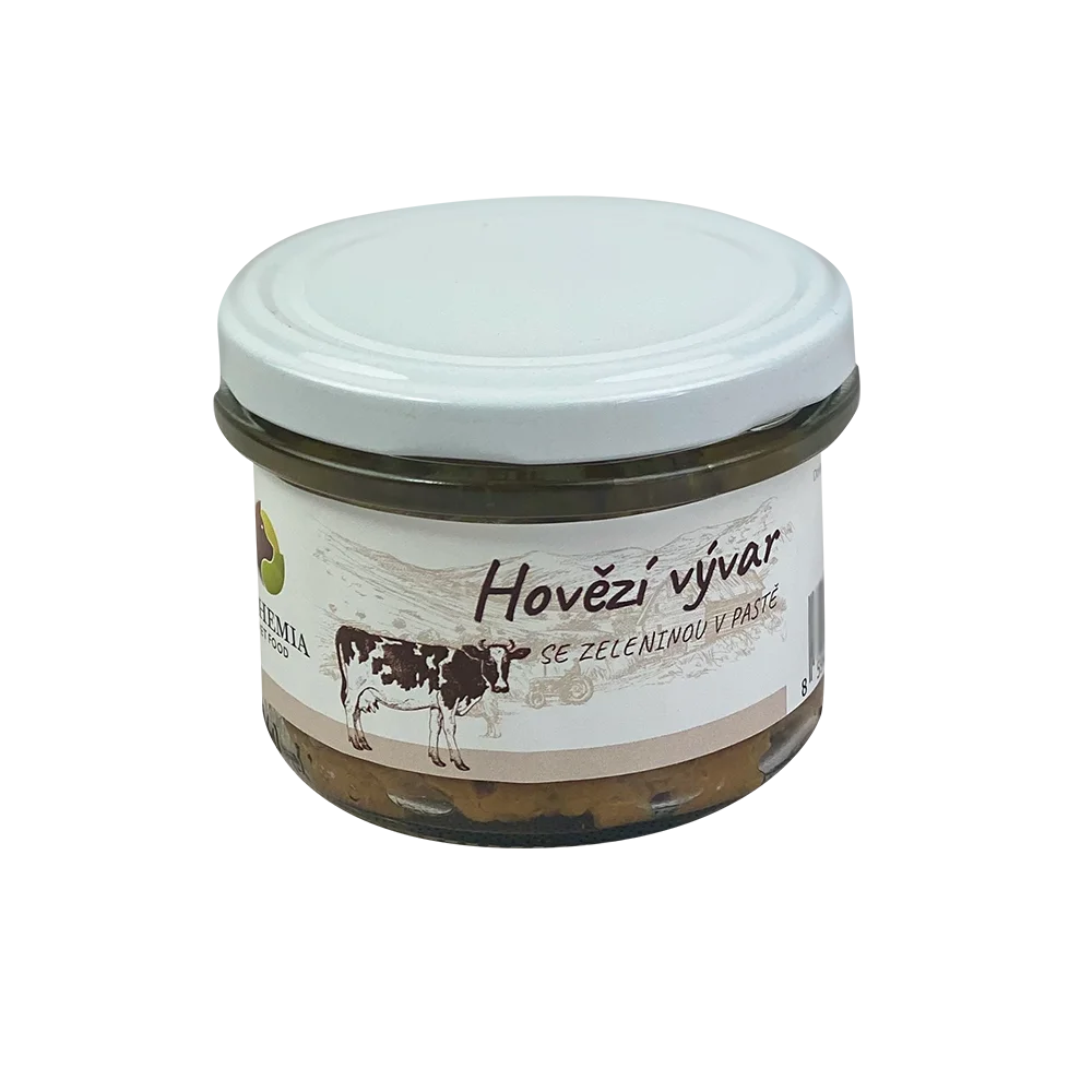Bohemia Pet Food BOHEMIA Hovězí vývar se zeleninou v pastě, 180g