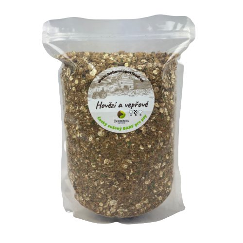 Bohemia Pet Food BOHEMIA Hovězí a Vepřové B - sušený BARF Hmotnost: 2 Kg