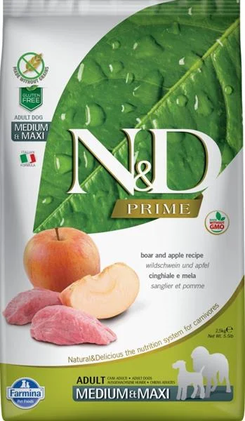 N&D PRIME DOG Adult M/L Boar & Apple 2,5 kg