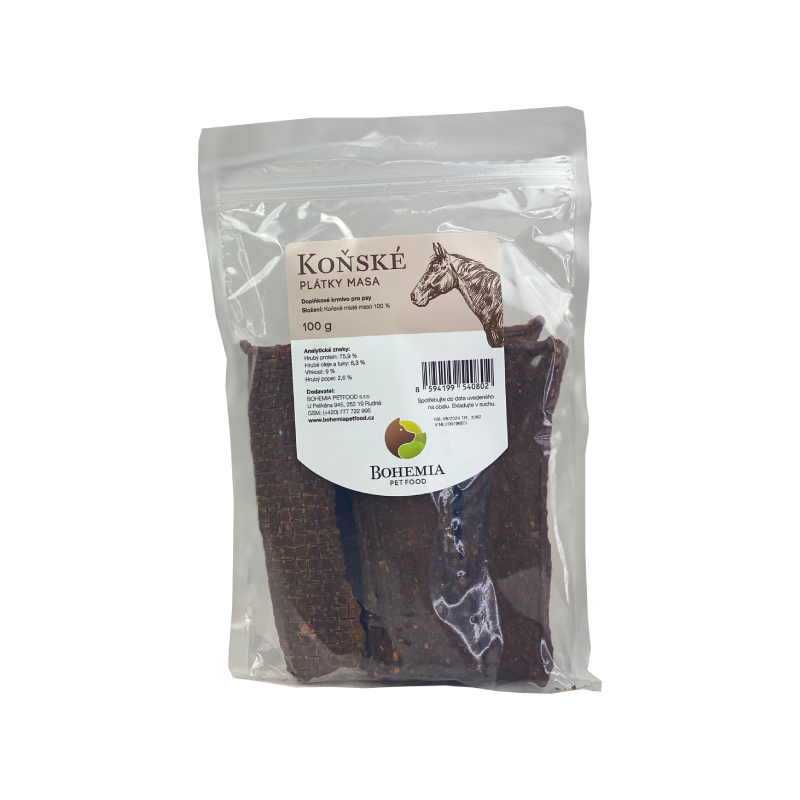 Bohemia Pet Food BOHEMIA Koňské plátky 100g
