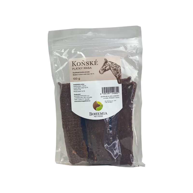 Bohemia Pet Food BOHEMIA Koňské plátky 100g