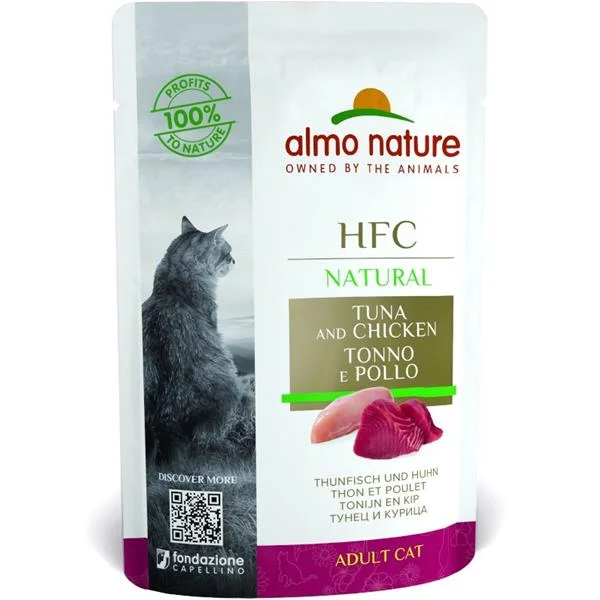 Almo Nature cat kaps. Natural-tuňák a kuře 55g