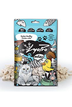 LYOPRO Mrazem sušené kuřecí kostky pro kočky 50 g
