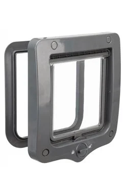 Průchozí dvířka pro kočku, 2-cestná, 20x22cm šedá