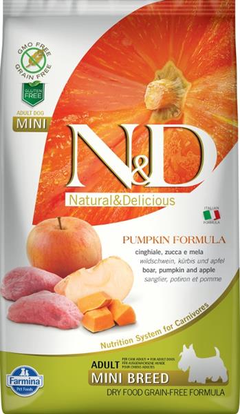 N&D Pumpkin DOG Adult Mini Boar & Apple 2,5 kg