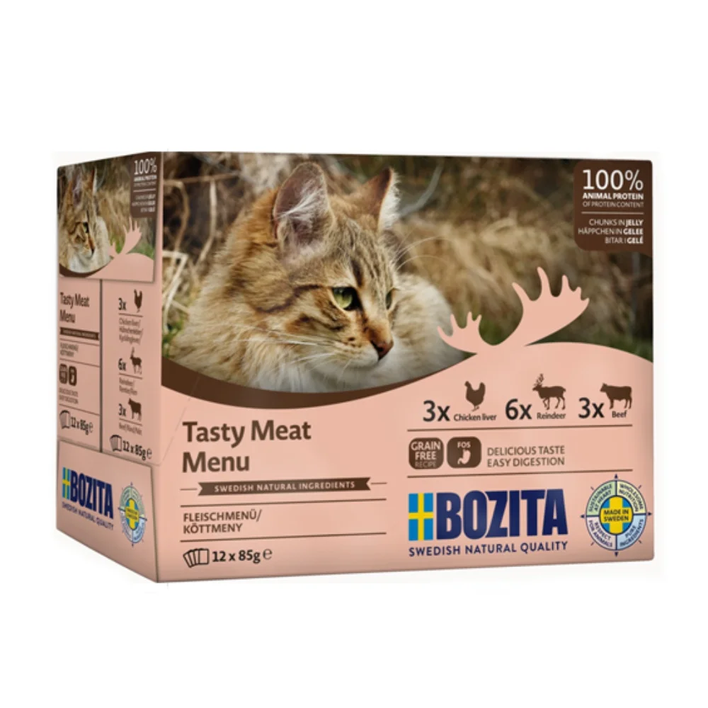 Bozita Cat kousky masa v želé, kapsička (12 pack)