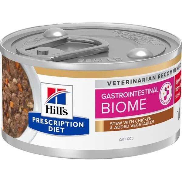 Hill's Precription Diet Hill's Prescription Diet Feline Biome Gastrointestinal Stress Stew kuře a zelenina konzerva 82 g
