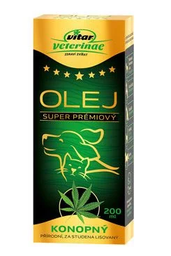 VITAR Veterinae Konopný olej 200ml EXP 9/2023