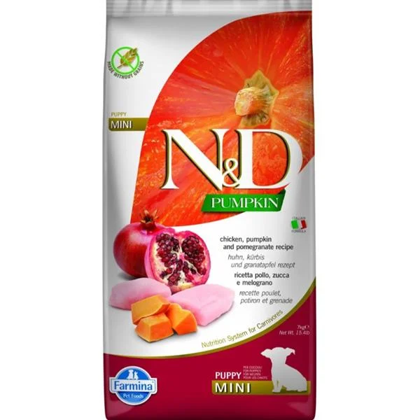 N&D Pumpkin DOG Puppy Mini Chicken & Pomegranate 7 kg 
