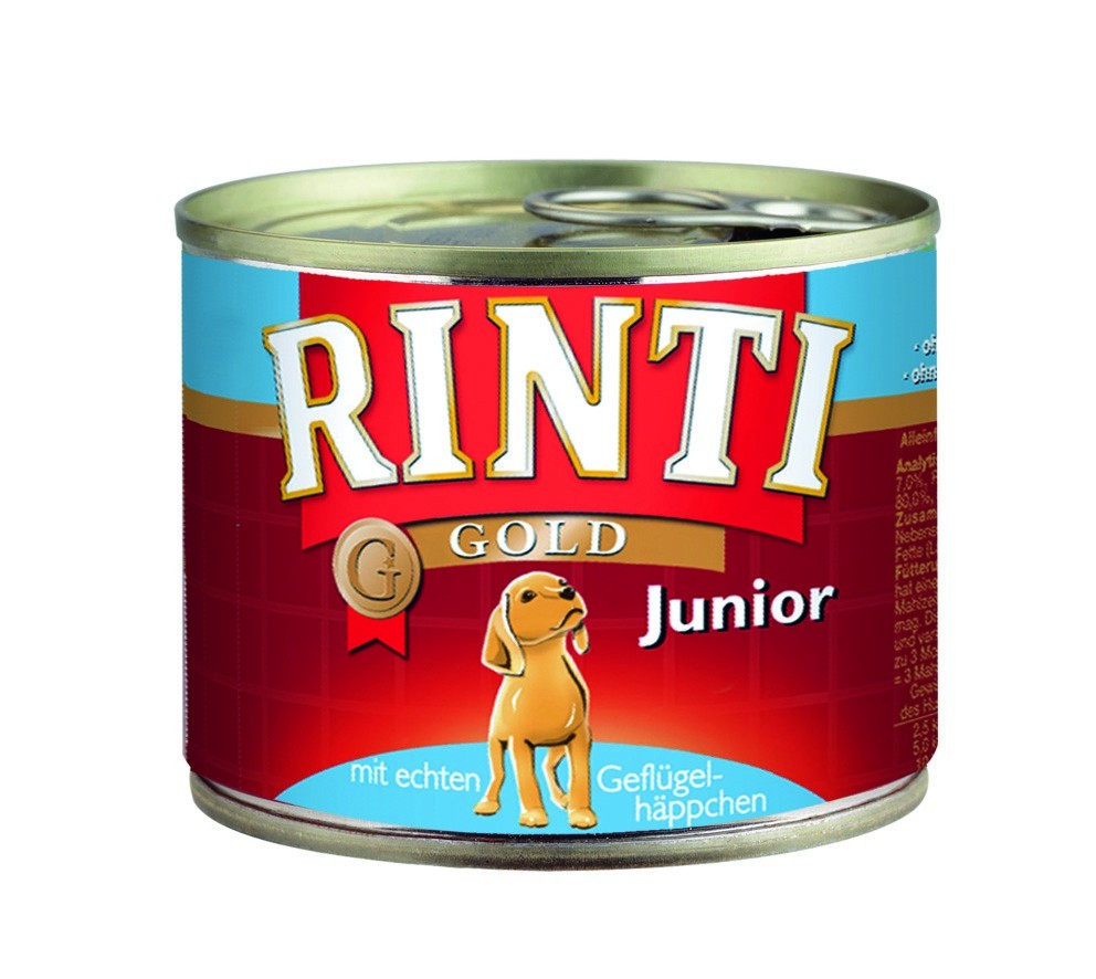 Konzerva RINTI Gold Junior drůbeží 185 g
