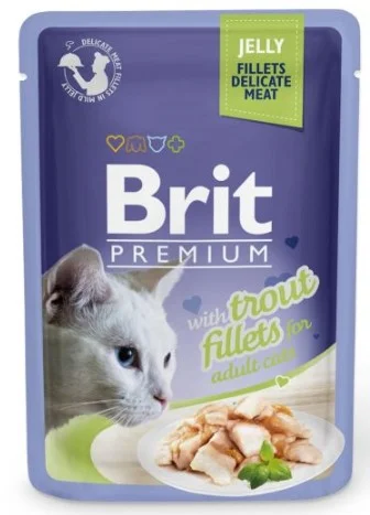 Kapsička BRIT Premium Cat Delicate Fillets in Jelly with Trout 85g