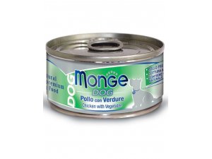 MONGE Dog Natural kuře,zelenina 95g/24bal