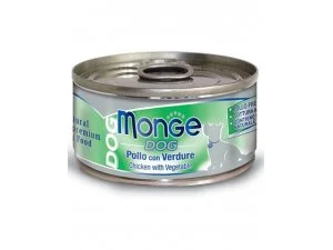 MONGE DOG NATURAL pro psy 95g kuřecí maso se zeleninou