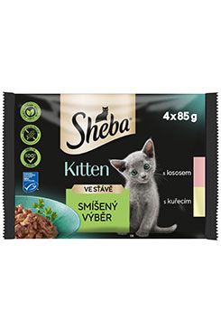 Sheba Kitten Smíšený Výběr ve Šťávě - 4x85g